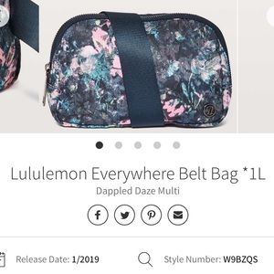 NWT dappled daze multi lululemon everywhere belt bag